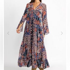 Johnny was burnout maxi dress with slip
